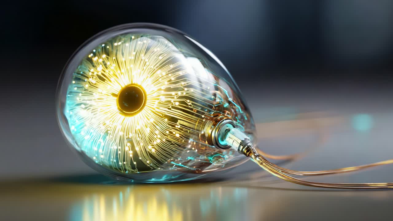 A stunning visual representation of a futuristic eye concept, showcasing intricate details and luminous patterns, enhancing the perception of technology and creativity in design