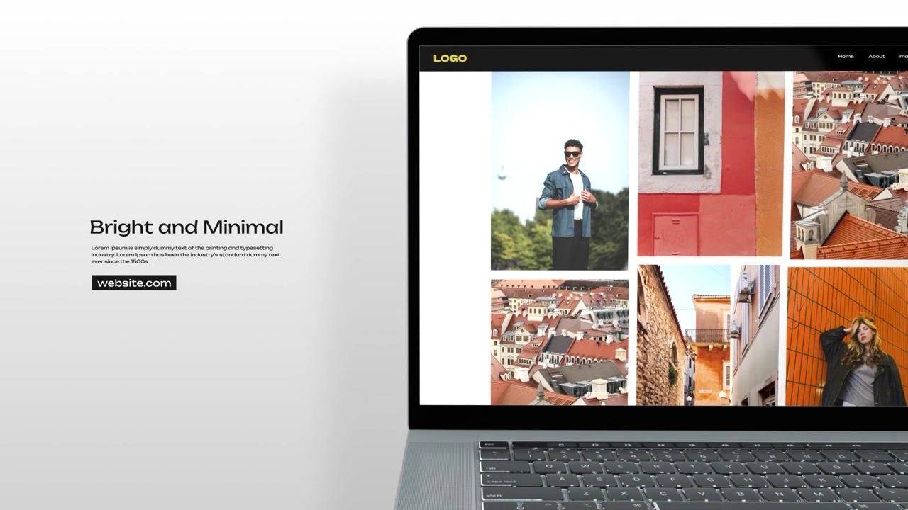Clean and modern Laptop Mockup presentation.