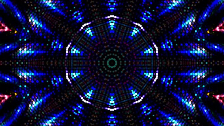 shining bright lines set wave motion, colorful, on black background