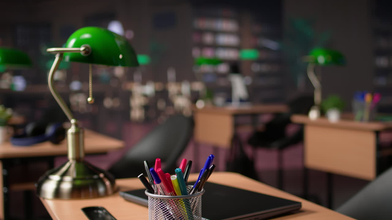 Vertical video empty designated space for academic research at a higher education school