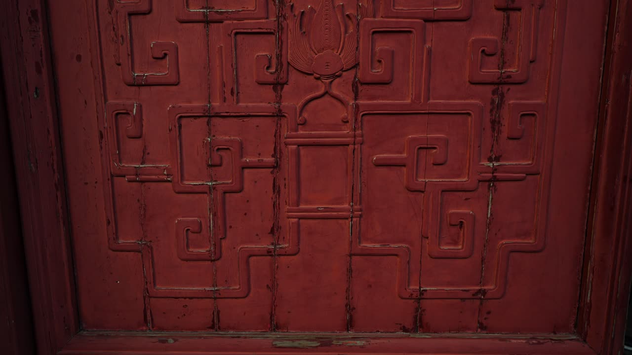 Abstract Detail of Asian Temple Door