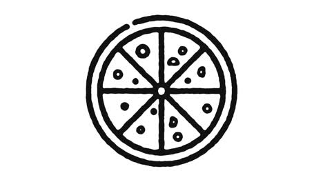 pizza delivery icon animation footage & alpha channel