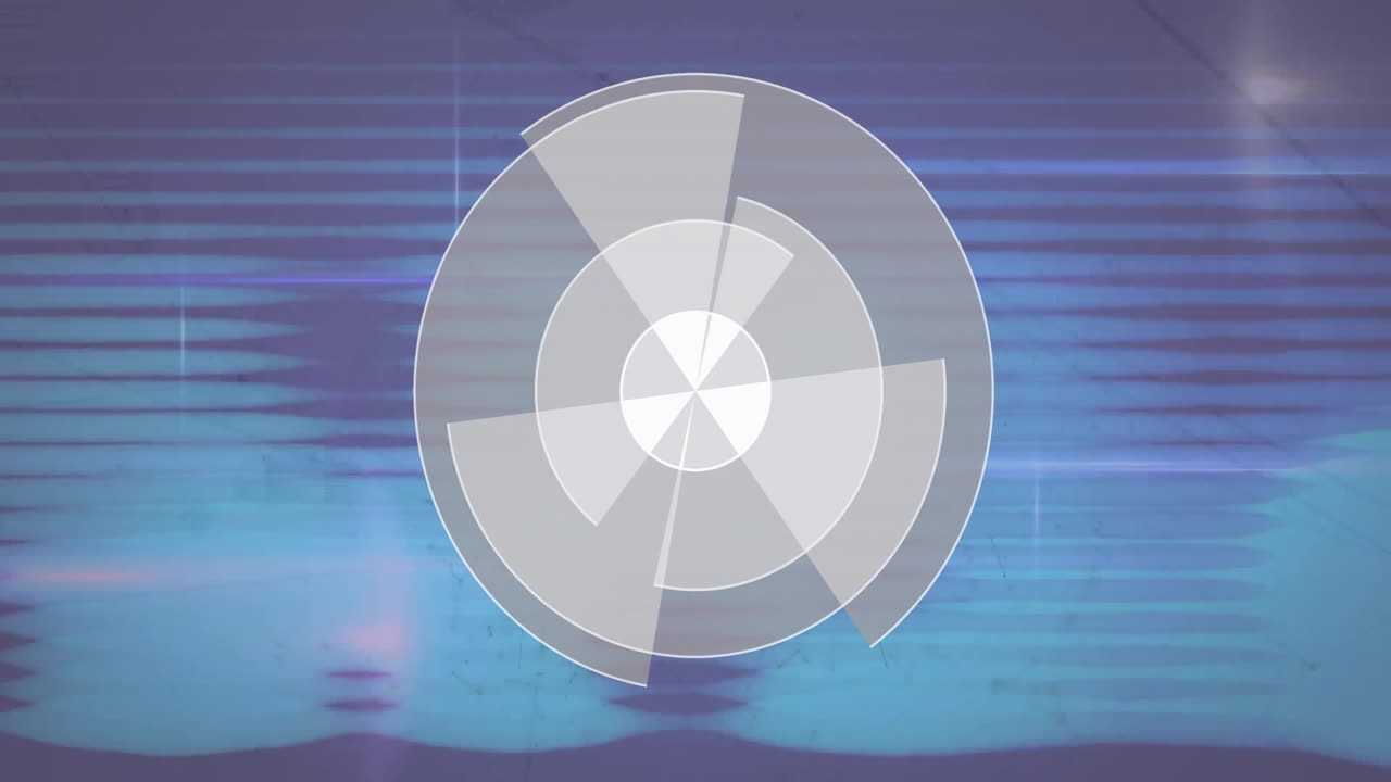 파란색 배경의 줄무 위에 스 스캔의 애니메이션