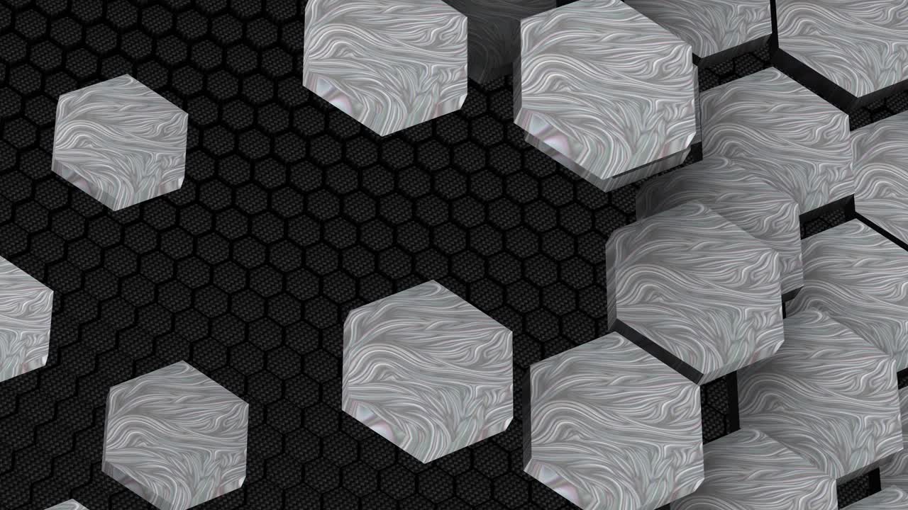 animación hexagonal abstracta patrón multicolor concepto suave de 4k