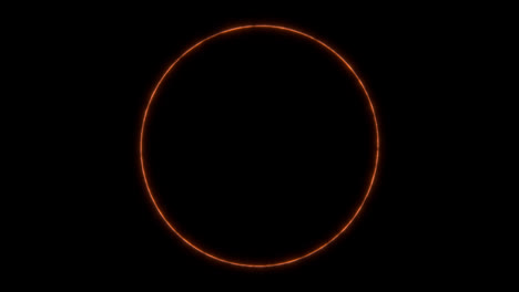 animation of special effects of enchantment of mystic arts with a circle shape, orange lines