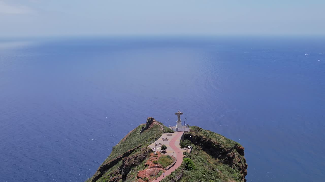 Stunning aerial view of Madeira coast in Portugal captured by drone