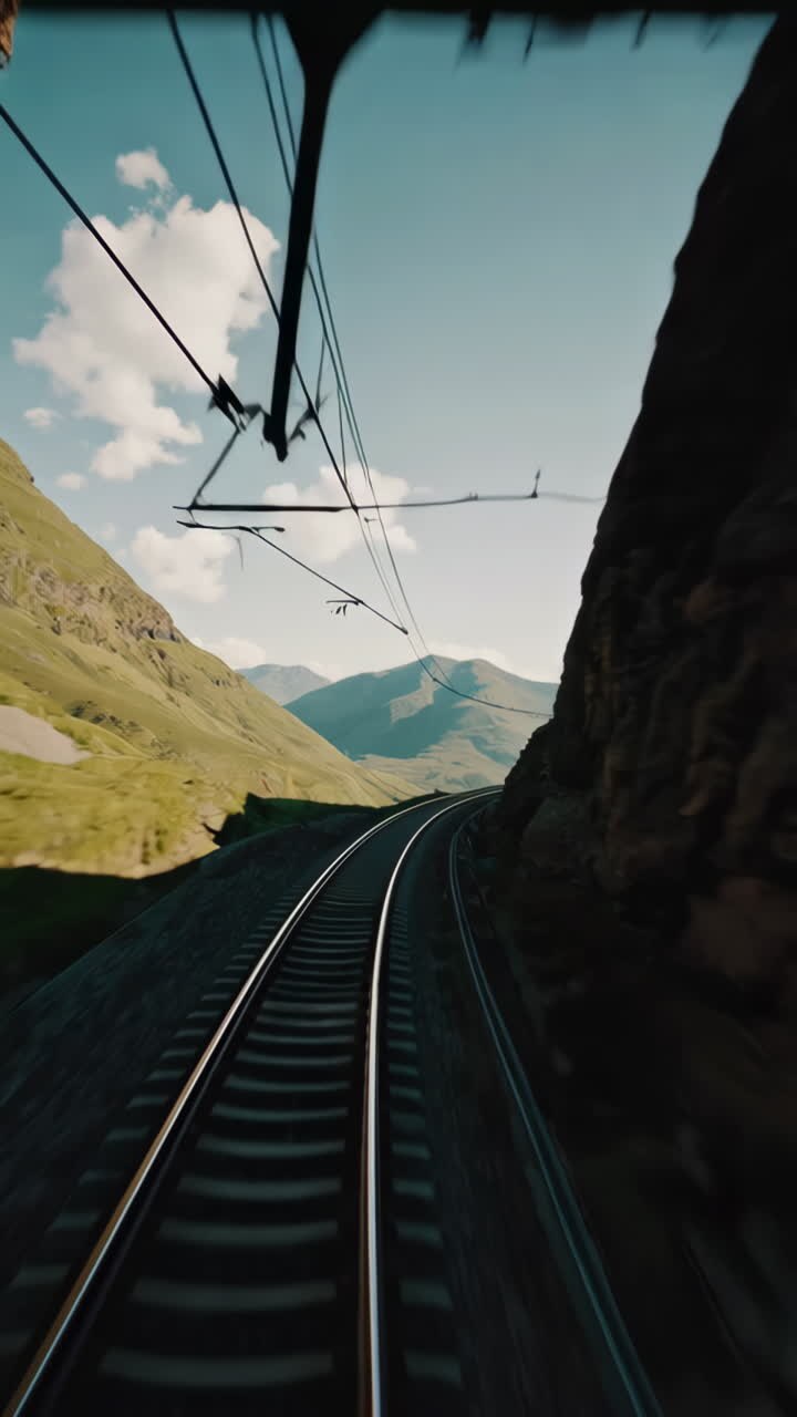 Train Journey Through Mountains