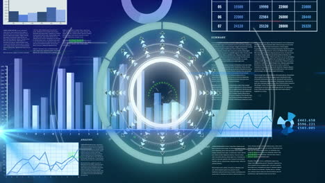 animation of radar on scientific graph and data