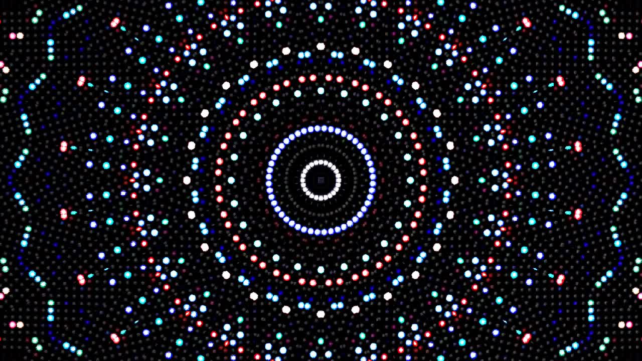 Beautiful abstract kaleidoscope that shines, a radiant light that regulates the subtle movements