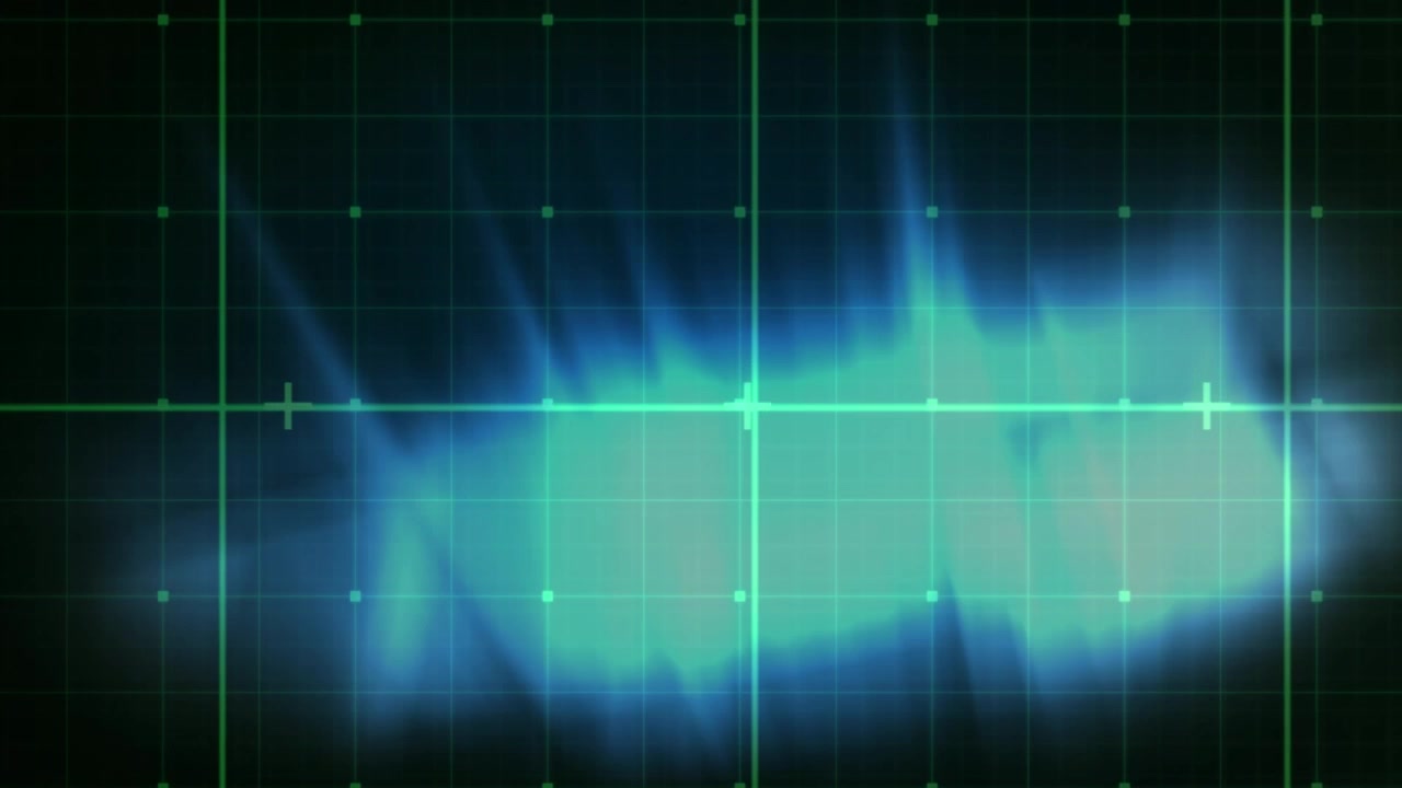 Animation of blue shapes on black background
