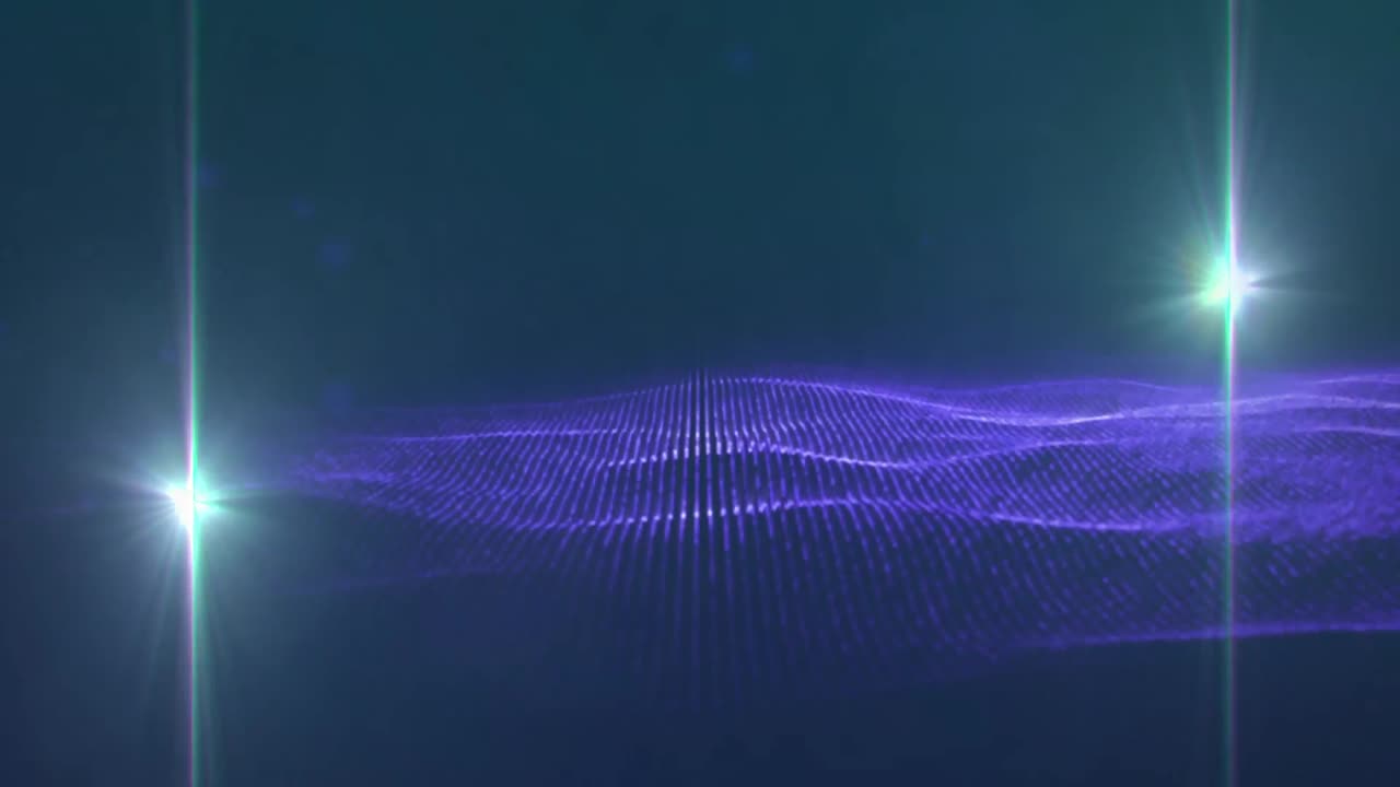 Animation of moving spots on black background