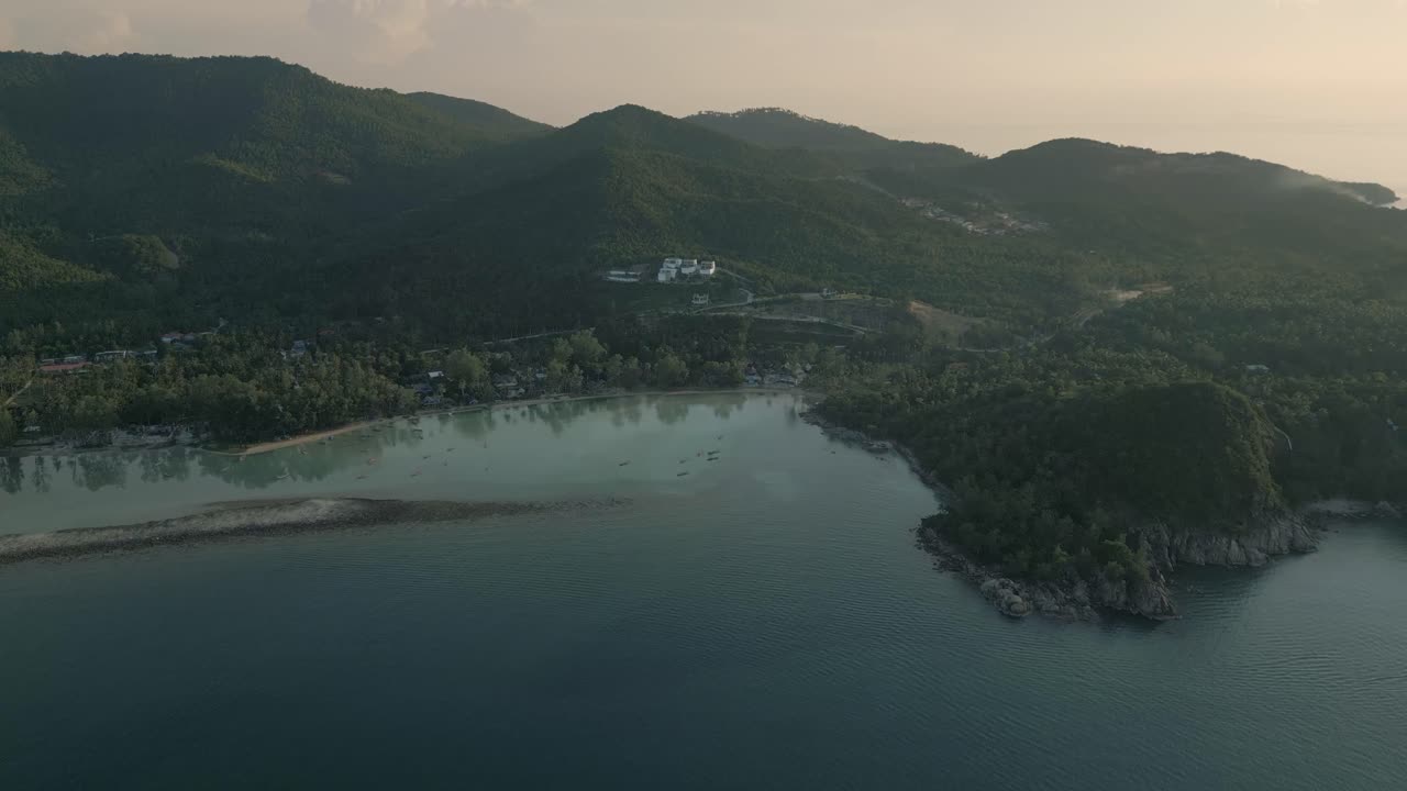 thailand Koh Phangan aerial drone sunset