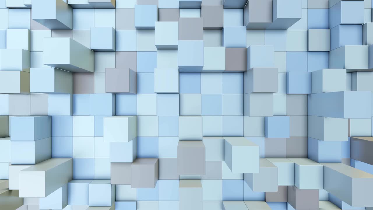 fondo de video de bucle con cubos multicolores en movimiento
