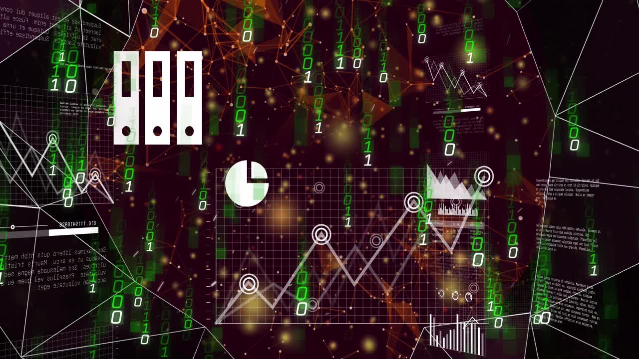 Animation of data processing over shapes