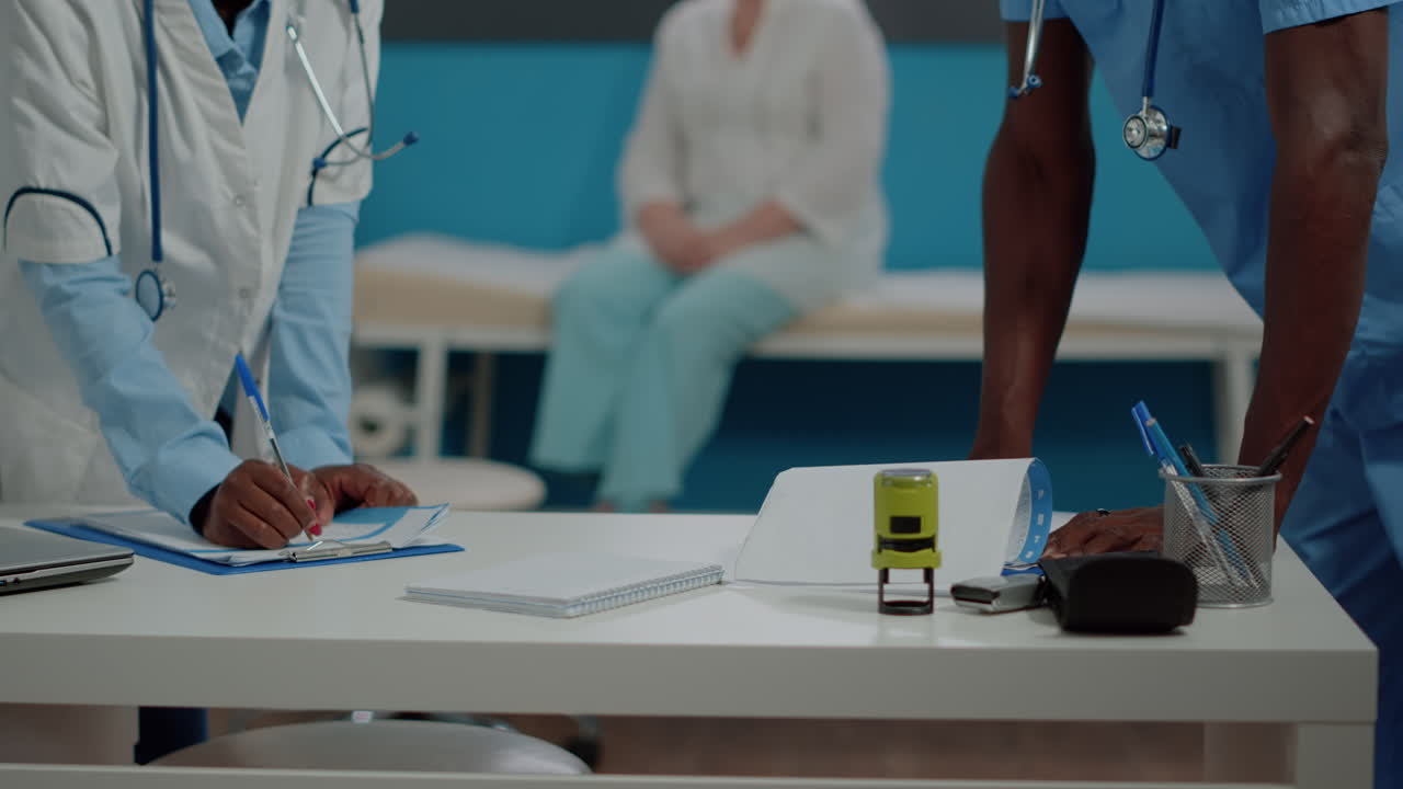 Healthcare Professionals at Work in a Clinic