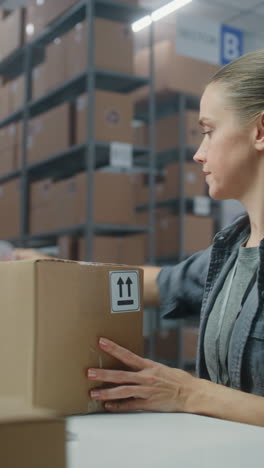 warehouse worker scanning packages