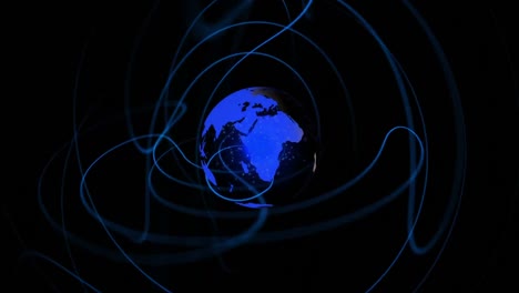 Animation-of-globe-with-connections-over-black-background