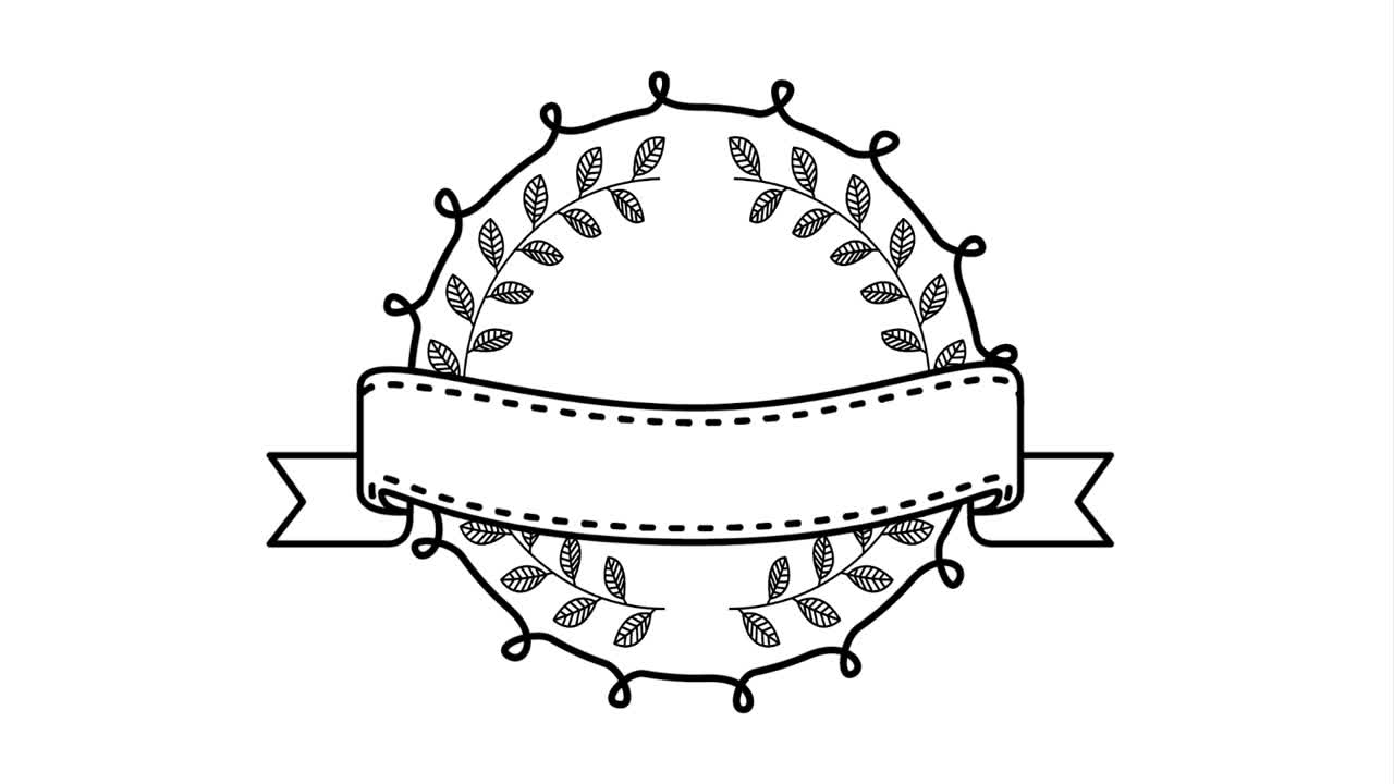 우아한 원형 프레임 비디오 애니메이션