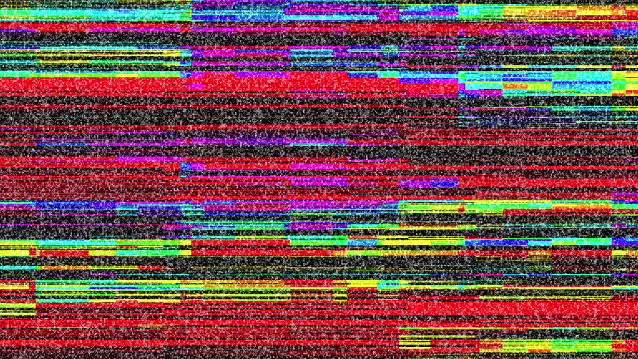 Colorful Digital Glitch Art Background with Static Noise