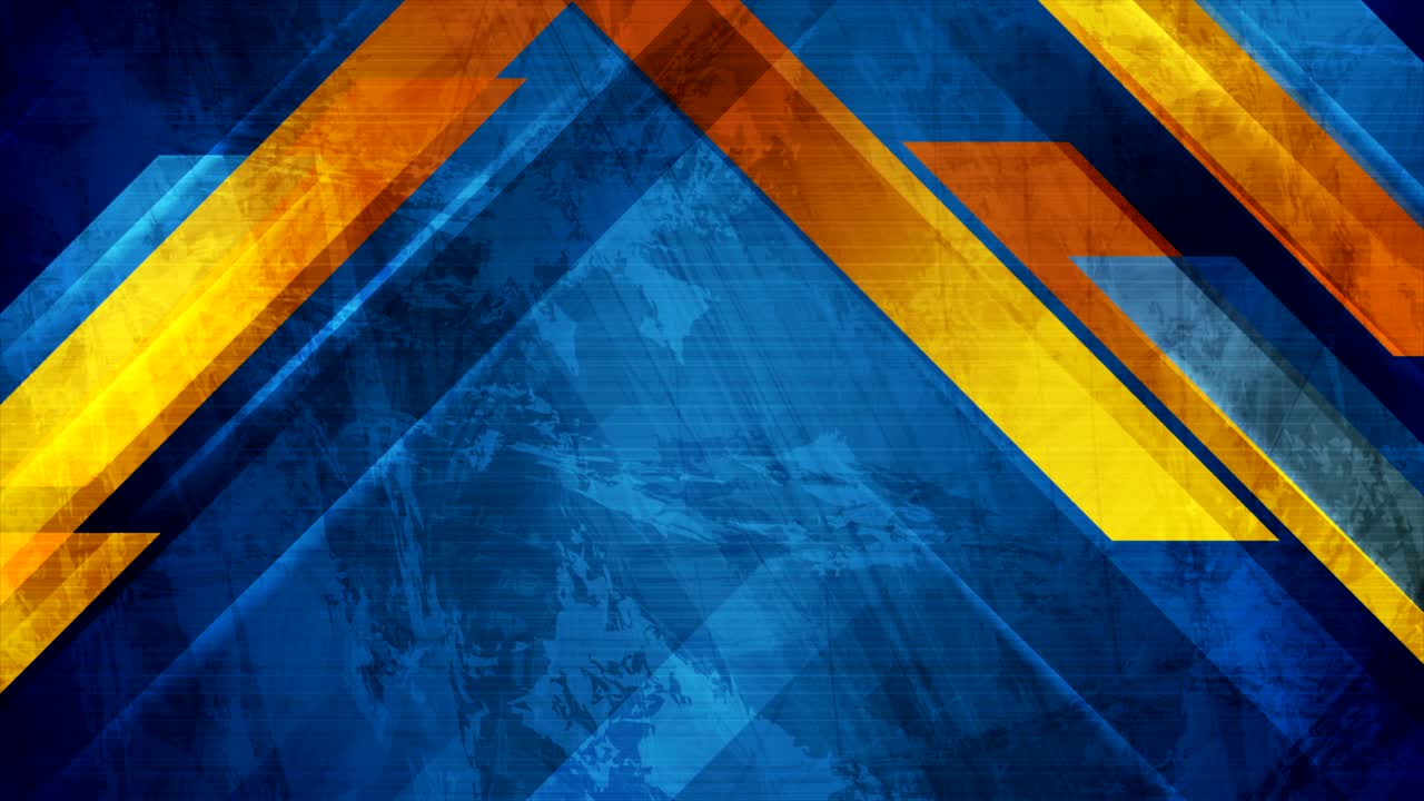 rayas grunge azules y naranjas animación de video abstracta