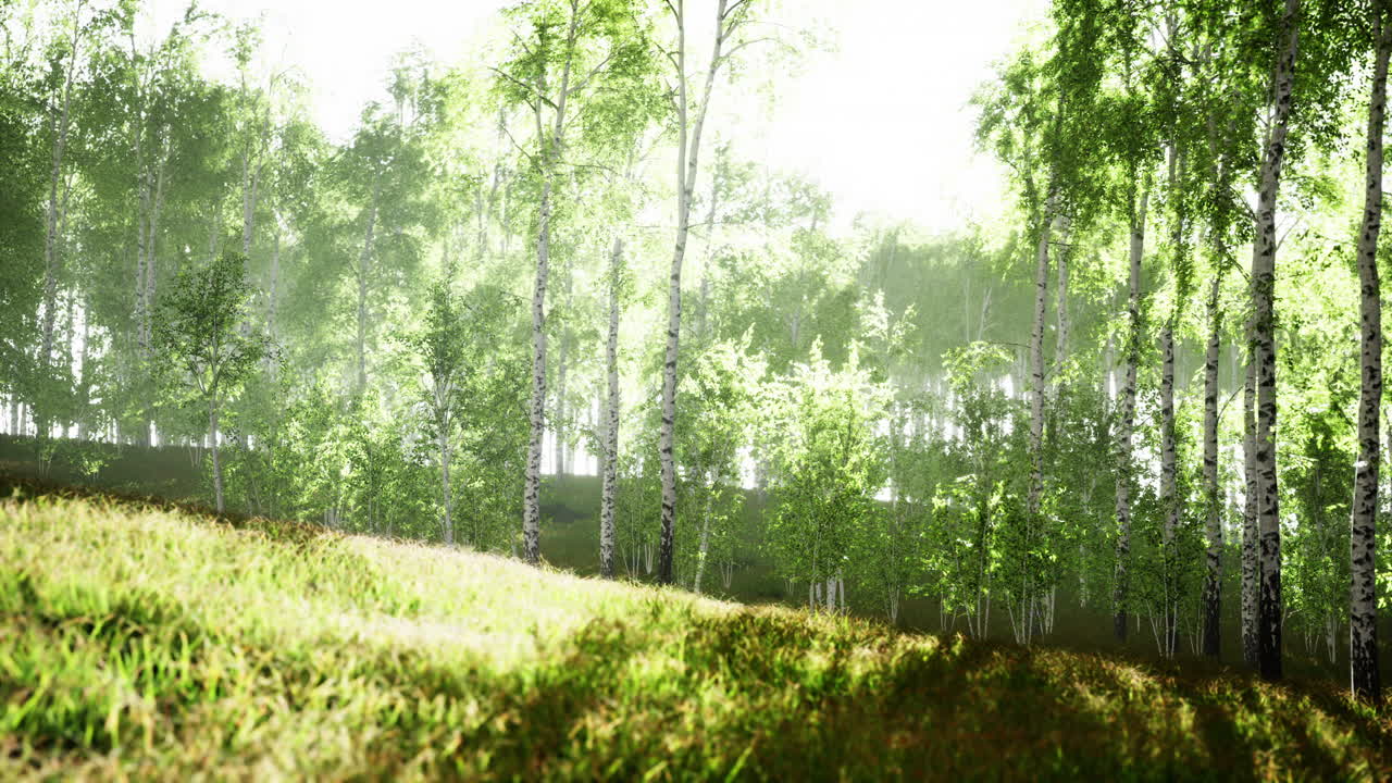 초록색 잔디 위에 있는 버크 나무