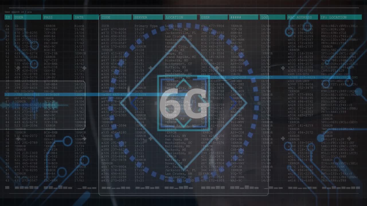 6g de texto y conexiones de microprocesador contra el procesamiento de datos en fondo negro