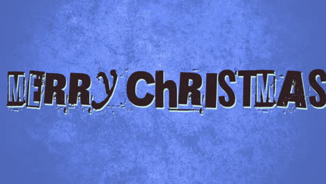 Merry-Christmas-on-blue-hipster-texture-with-noise