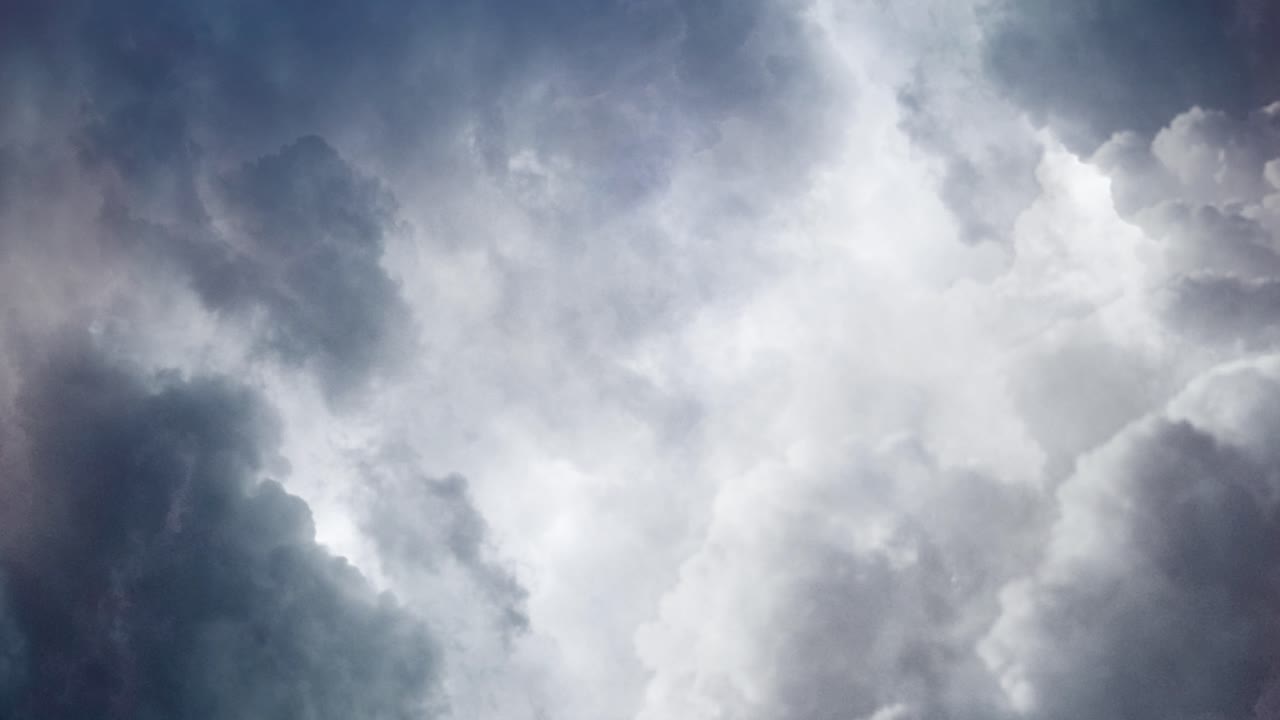 dark clouds and  thunderstorm  with lightning
