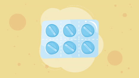 pills in push blister animation