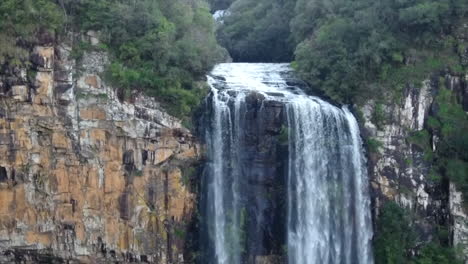 aerial scene showing a waterfall