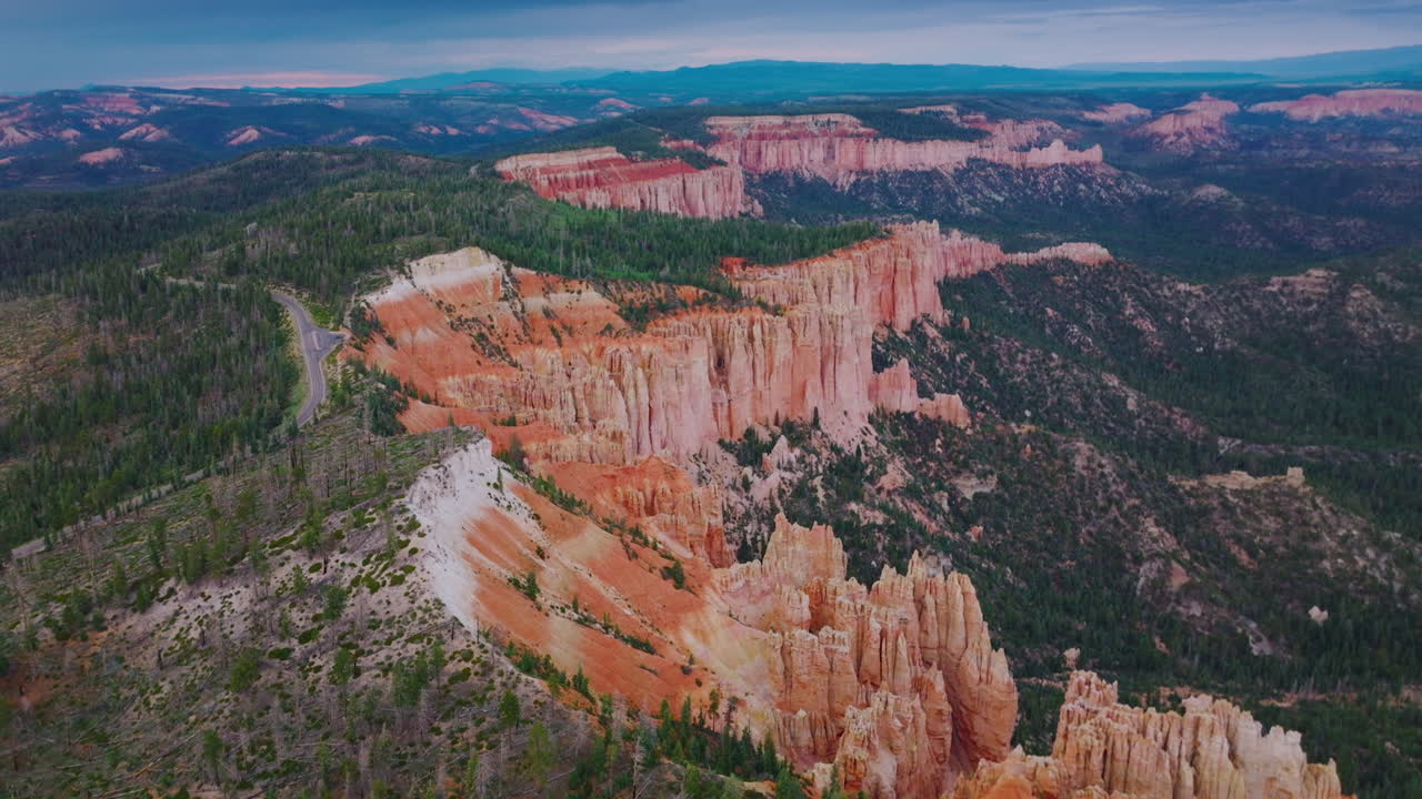 Aerial View of a Canyon Landscape