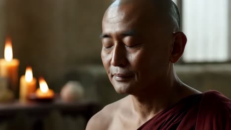 buddhist monk in meditation