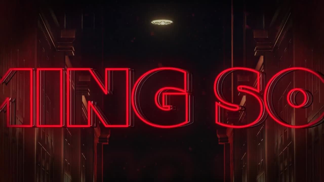 animación de venir pronto sobre el corredor estrecho aterrador