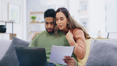 Life-insurance,-couple-and-talking-at-home