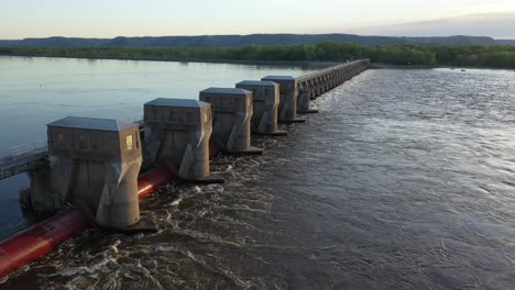 river dam and waterway