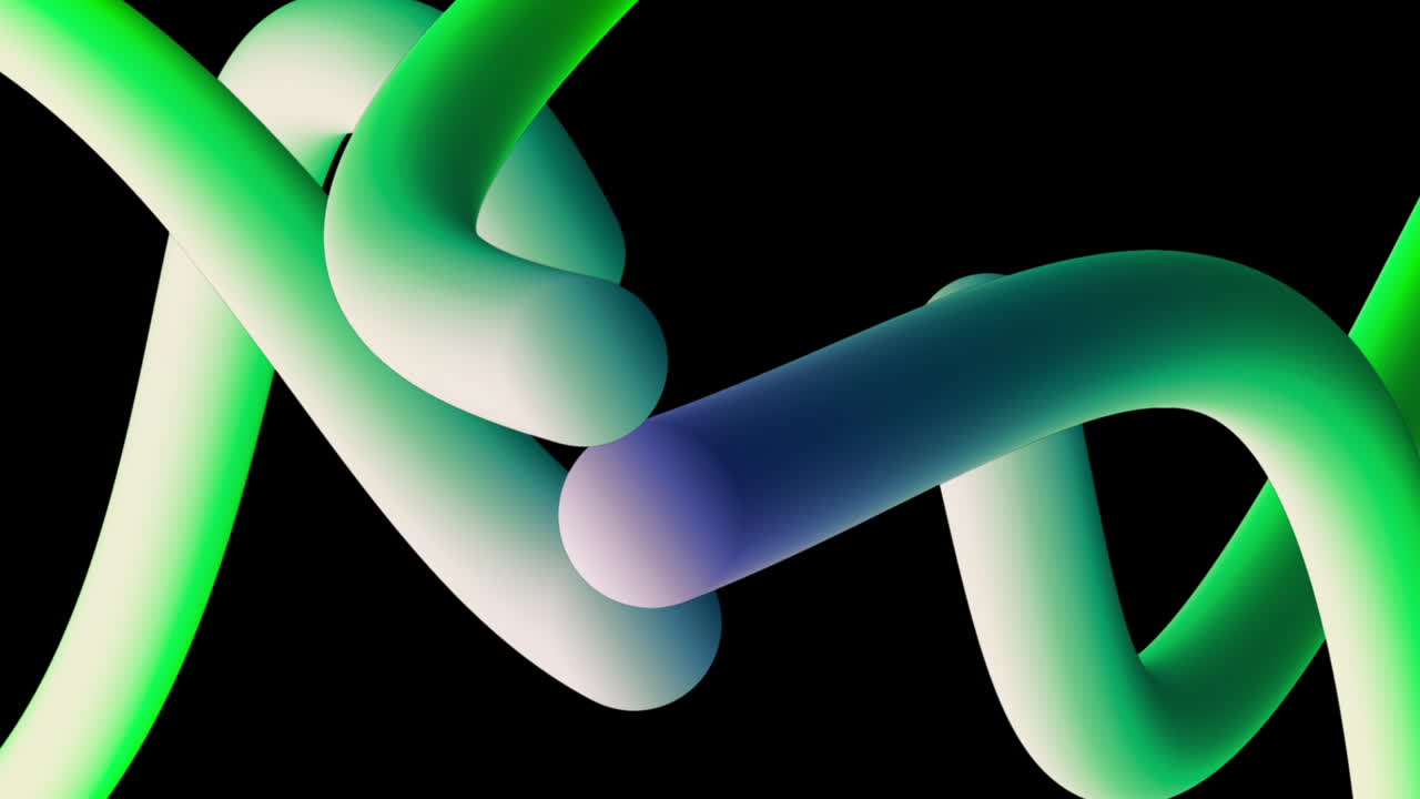 Abstract Fluid Gradient Shapes Moving on Black Background