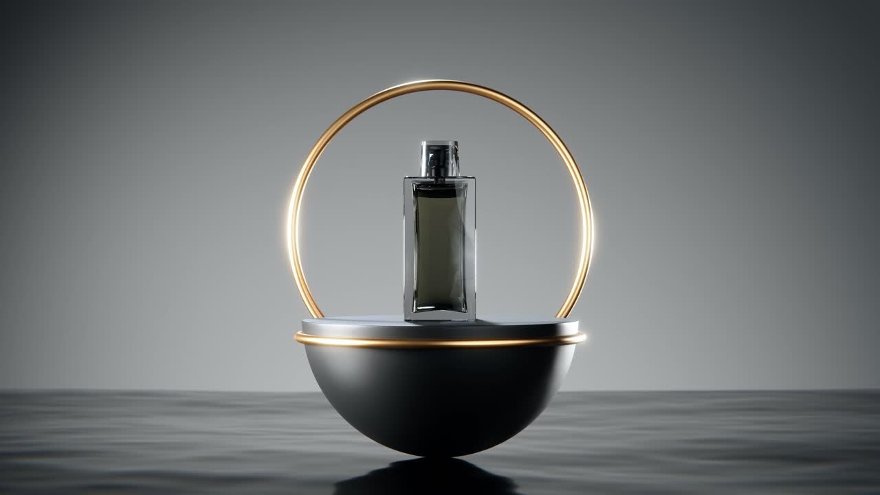 New product on black elegant pedestal. 3d render