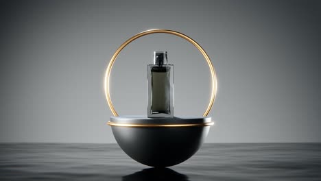 new product on black elegant pedestal. 3d render