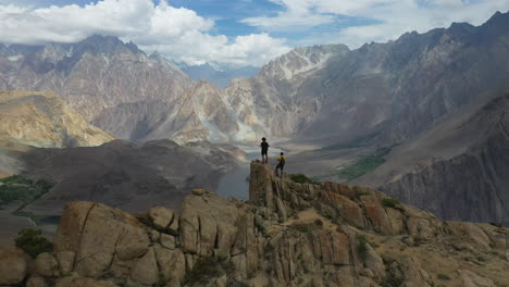 Wide-drone-shot-of-the-Kakshaal-Too-mountain-range-in-Kyrgyzstan