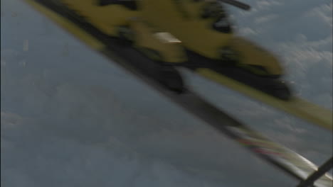 a skier takes off from a starting line