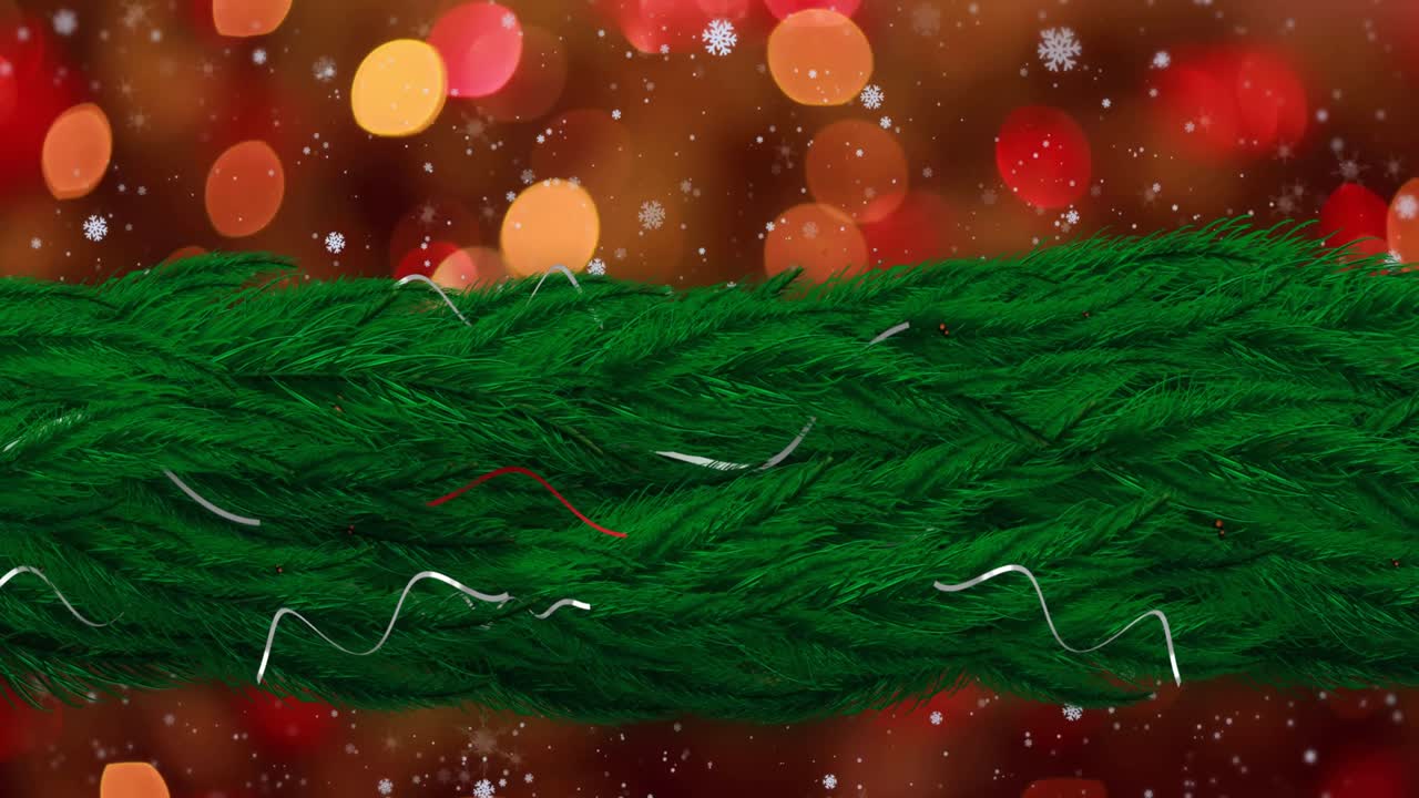 눈이 내리는 상어 나무 가지의 애니메이션.