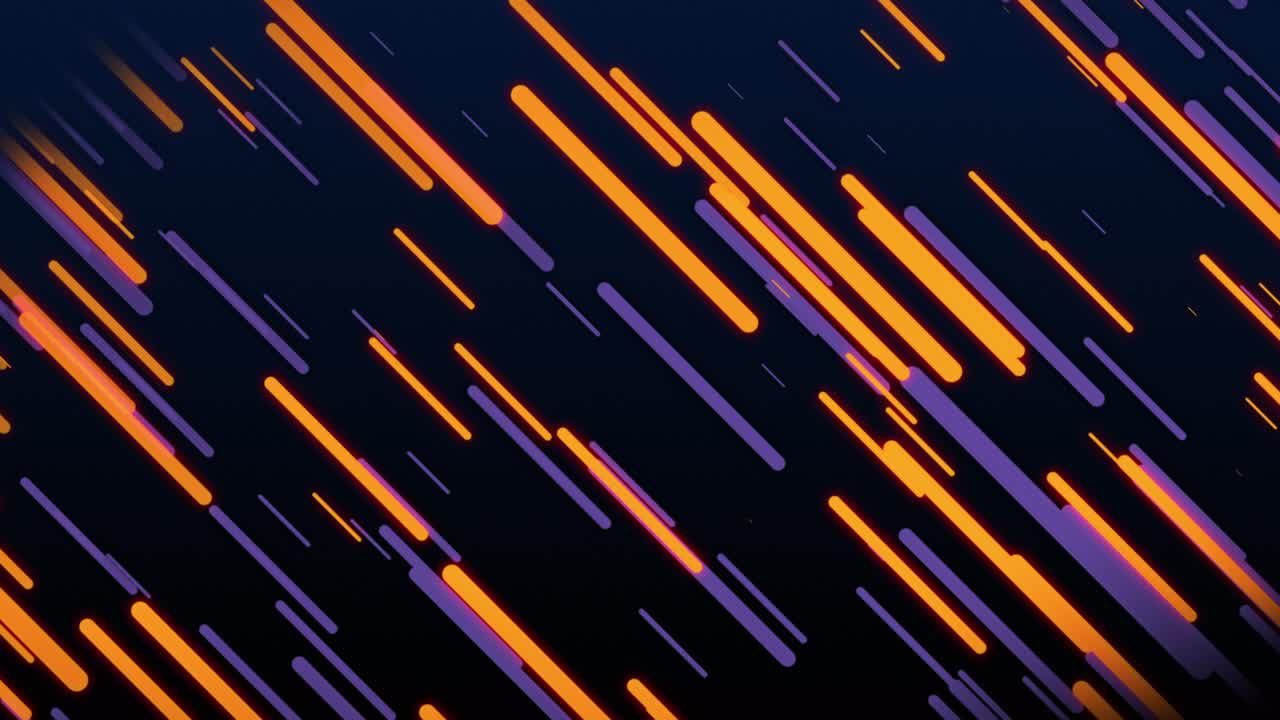 Animace zářících abstraktních čar v nekonečné smyčce