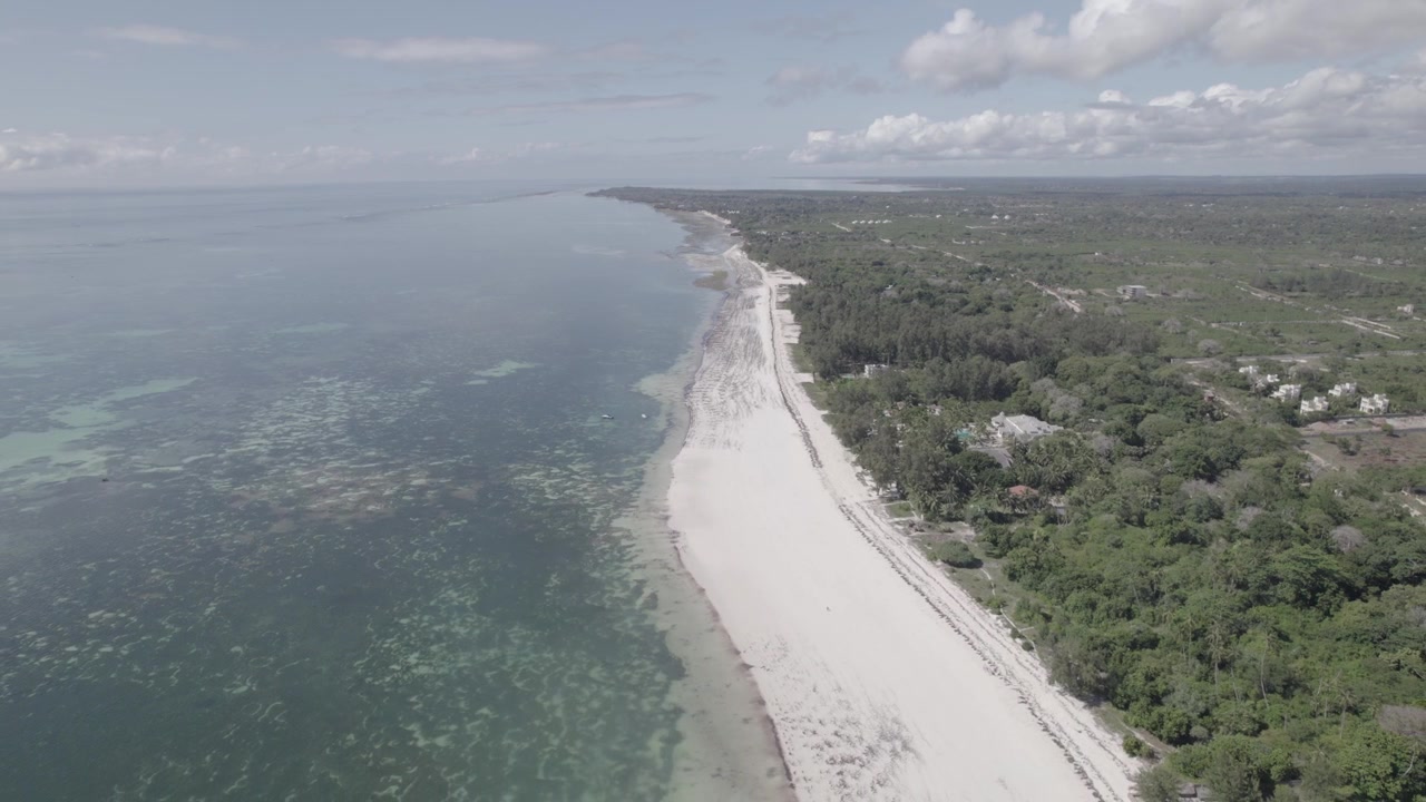 Diani Beach Kenya, luftfoto på dagtid.
