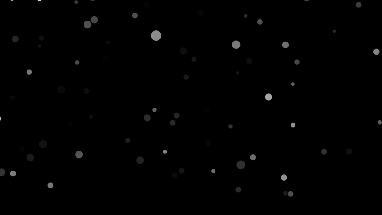 Abstract animation of white particles or dust floating on black background. For creating atmospheric, magical, or dreamy scenes