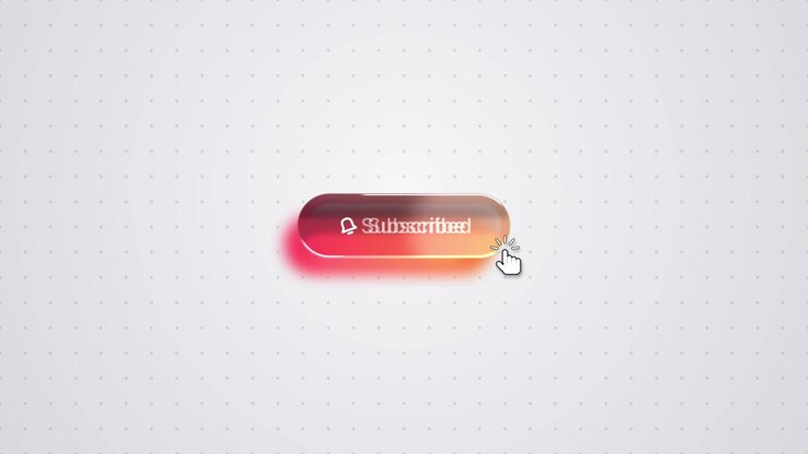 Animated Subscribe Button Click Interaction on White Background