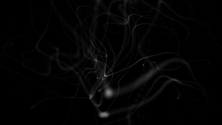 Abstract Light Trails on Black Background