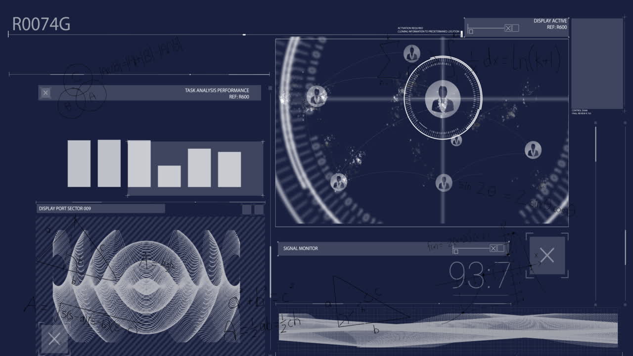 화면을 통해 금융 데이터 처리의 애니메이션