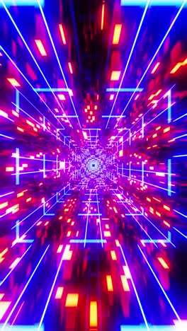 vj loop blue neon disco tunnel vertical looped video