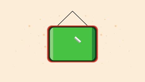 ilustración de tablero verde vacío colgado