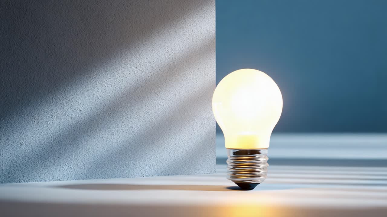 Transformative Illumination: A Study of Light and Shadow in the Transition of a Single Light Bulb Illuminating its Surroundings